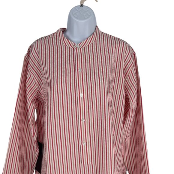 Tuckernuck NEW Strawberry Stripe Bodie Swim Beach Cover Up Button Down Dress S - Picture 3 of 6